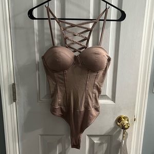 Tan Corset Bodysuit